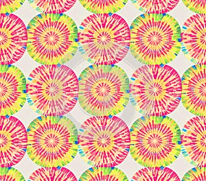 Vibrant TieDye Circular Pattern Background Texture