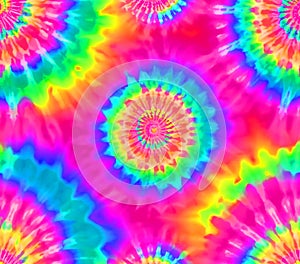 Vibrant TieDye Rainbow Pattern Psychedelic Background