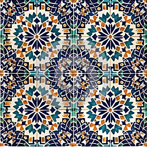 Vibrant Traditional Moroccan Tile Pattern Design