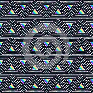 Vibrant triangles seamless pattern