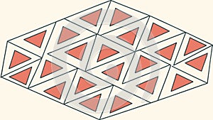 Vibrant Triangular Tessellation Pattern, Abstract Geometric Design, vector design Generative AI