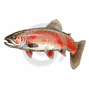 Vibrant Trout Illustration: Hd Graphic With Lifelike Details
