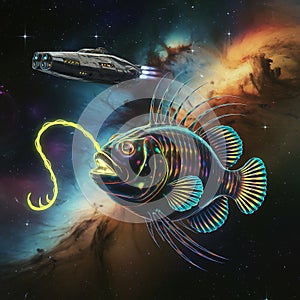 Fish vector design features a beautifully illustrated fish gliding gracefully through a fluid