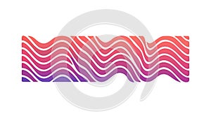 Abstract Wavy Lines Vector Pattern with Gradient Colors, vector design Generative AI