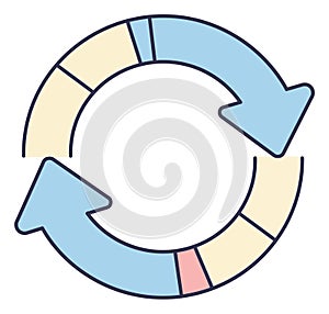 Circular Arrows Cycle Process Flow Icon