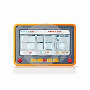 Retro Drum Machine Vector Illustration