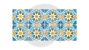 Traditional Tile Pattern: Moroccan Inspired Geometric Design, vector design Generative AI