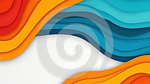 A vibrant, vectorbased background featuring colorful wave lines, perfect for adding a modern touch to any design photo