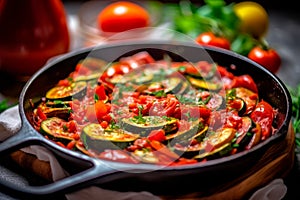 Vibrant Vegetable Medley: Pisto de Verduras, Spanish Ratatouille Infused with the Flavors of the Sun photo