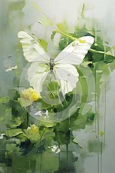 Vibrant Visions: A Butterfly's Delicate Dance on a Canvas of Imp