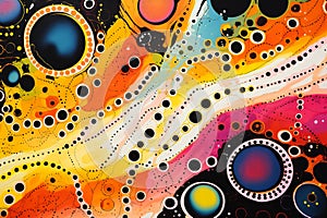 Vibrant Visions: Exploring Abstract Circles with Acrylic Pouring