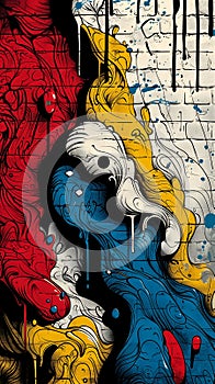 Vibrant Visions: A Graffiti Masterpiece of Slavic Fluid Dynamics