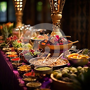 Vibrant and Visually Stunning Buffet Setup