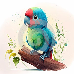 Cheerful Watercolor Cartoon Drawings: Brightness and Joy on Paper photo