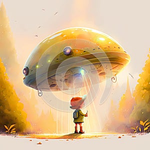 Cheerful Watercolor Cartoon Drawings: Brightness and Joy on Paper photo