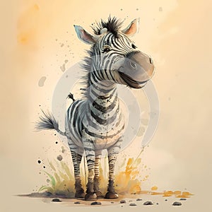 Cheerful Watercolor Cartoon Drawings: Brightness and Joy on Paper photo