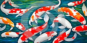 Vibrant Watercolors: Dynamic Digital Fish Art Exhibition
