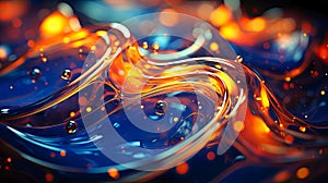 Vibrant Wave of Light on Black Background