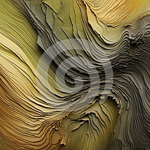 Vibrant Yellow And Gold Waves: A Captivating Topographic Photograph