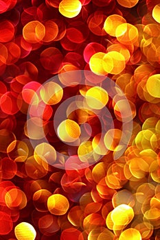 Vibrant yellow, orange, and red light bokeh abstract gradient for stunning background visuals