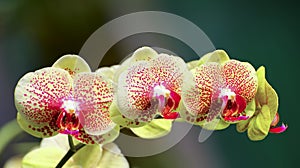 Vibrant yellow orchids