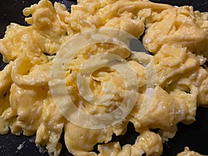 Vibrant Yellow Scrambled Eggs for Breakfast