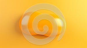 Vibrant yellow speech bubble on an energetic orange background, perfect for engaging and eyecatching content photo