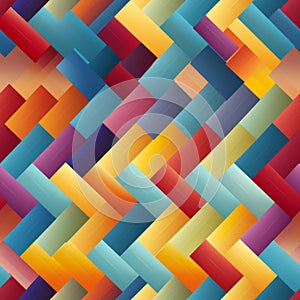 Vibrant Zigzag Pattern: A 3d Seamless Herringbone Design