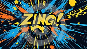 Zing comic book explosion graphic vector illustration  ai generated