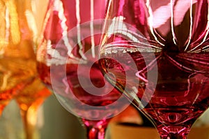 Vibrantly Colored Glass Wine Glasses