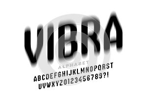 Vibrate style font design photo
