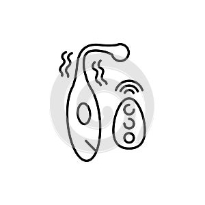 Vibrating egg color line icon. Pictogram for web page