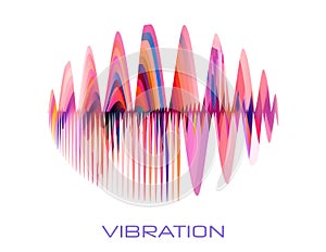 Vibration. Abstract color fluctuations. Vector graphics