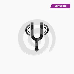 Vibration, frequency tuning fork vector icon.