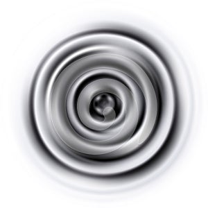 Vibrations. Vector pattern with membrane on white