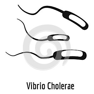 Vibrio Cholerae icon, simple style.