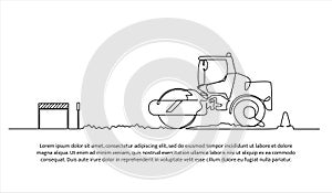 Vibro Roller one continuous line design. Highway compaction vehicle