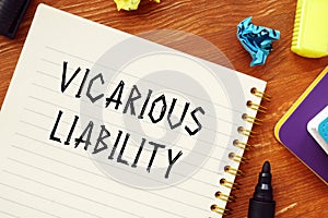 VICARIOUS LIABILITY question marks phrase on the sheet photo