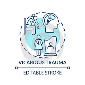 Vicarious trauma concept icon photo