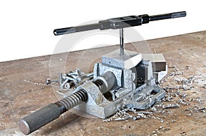 Vice with tap and die