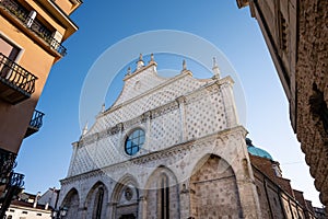 Vicenza Cathedral Gothic Facade, the Duomo di Vicenza in Veneto, Italy