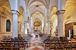 Vicenza, Veneto, Italy. Santa Corona is a Gothic-style, Roman Catholic church