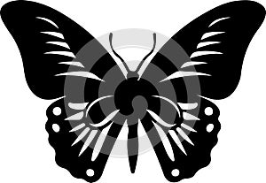 viceroy butterfly Black Silhouette Generative Ai