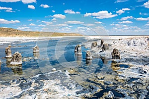 In the vicinity of the salt lake Baskunchak.