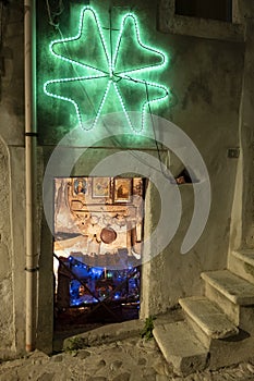 Vico del Gargano is a small town on the promontory of the Gargano peninsula. View of the alleys of the historic center