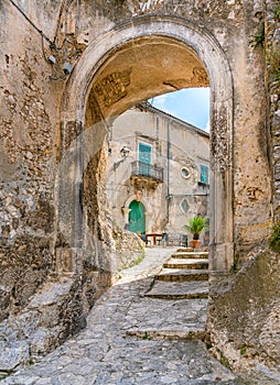 Scenic sight in Vico del Gargano, picturesque village in the Province of Foggia, Puglia Apulia, Italy. photo