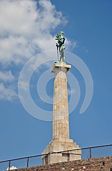 The Victor and cloudy sky