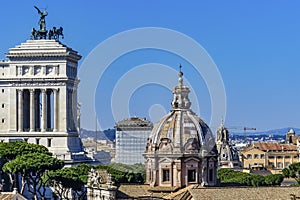 Victor Emanuele Monument Churches Rome Italy