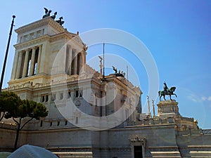 The Victor Emmanuel II Monument In Rome. Italy