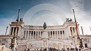 The Victor Emmanuel II National Monument in Rome, Italy